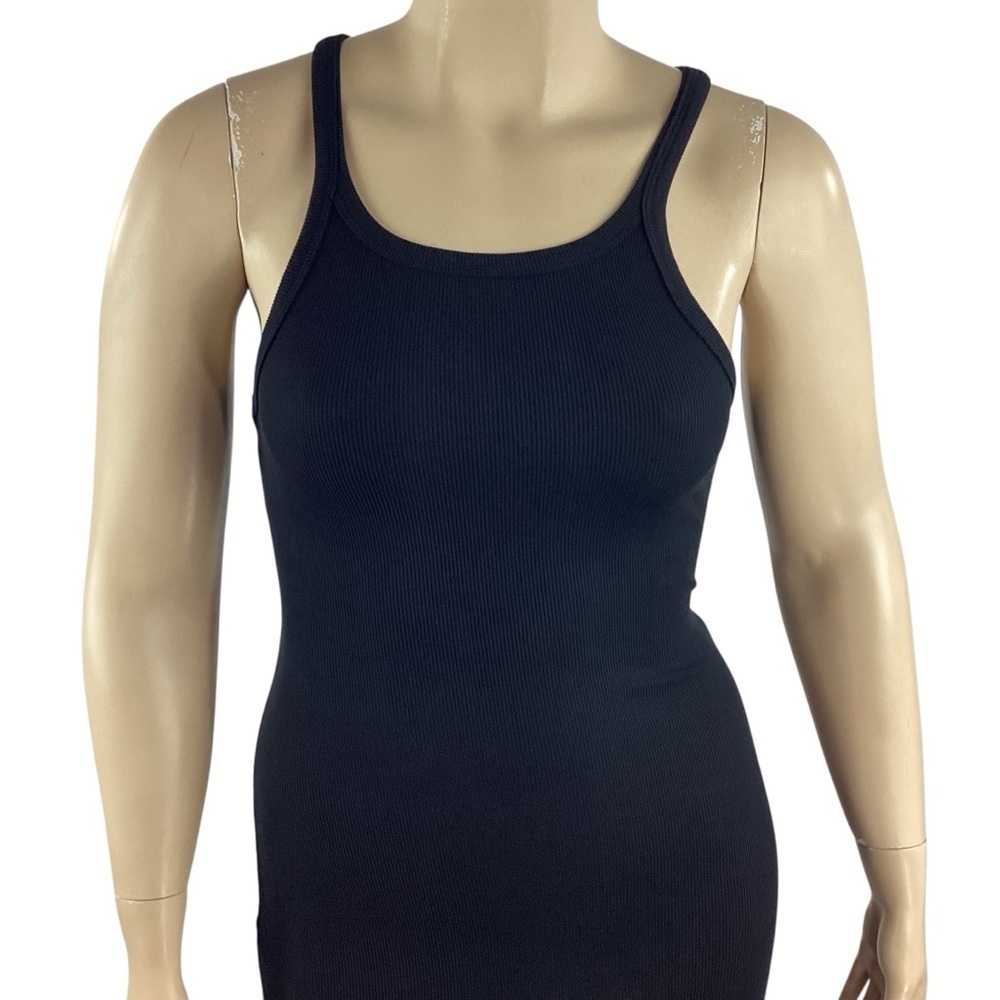 LNA Rilynn Rib Racer Dress Black Cutout Back Size XL - Picture 2 of 7
